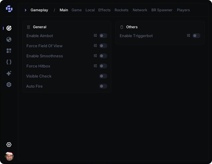 Astronomity mod menu showing Aimbot settings